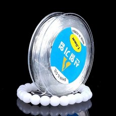 串珠彈力繩 進口彈力線 超細透明水晶串珠線 珍珠手鏈線 高彈力繩 耐用文玩松緊線 DIY手工藝品, 【進口水晶線】0.4mm-100米,搭配：銅絲+鉤針, 1個