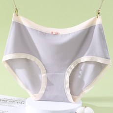 蠶絲內襠 莫代爾棉 無痕 提臀 女內褲 舒適透氣 高彈力 高腰內褲, 煙灰