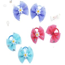 별별마켓 펫 은별리본 한쌍 색상임의 컬러, 1