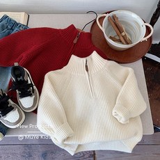 木野兒童毛衣鼕季新款服飾男童韓版百搭加厚針織上衣湖州織裏童裝