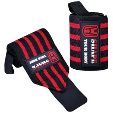 WOSWEIR-1 쌍 역도 손목 밴드 랩 체육관 피트니스 스트랩 지원 스포츠 장비, 05 1 Pair-Red