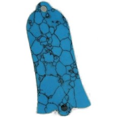 1개 기타 헤드 커버 3홀 인조 터키석 벨 모양 트러스 로드 LP 스타일 액세서리 부품 JA-3004 USA, JA-2006/ Artificial Turquoise/