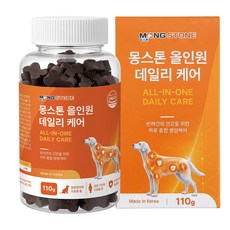 몽스톤 강아지 올인원 종합영양제 관절 피부 기관지 눈 장 애견 영양제 110g, 1개