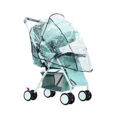 【Mommywant】防水推車雨罩 通用型透明全罩嬰兒推車雨罩 寵物推車雨罩配件, 透明, 1套