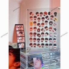 壓克力透明立牌展示架，多層防塵收納，雙面展示，鑰匙扣收納擺臺, 1個, 訂做尺寸【裝多大尺寸咨詢客服喔】,壓克力3+3防塵框