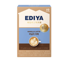 이디야 바닐라 라떼 분말, 17.5g, 10개입, 1개