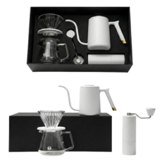 泰摩 Timemore 栗子C3S 手沖咖啡禮盒 7件組 - 中秋送禮/旅行露營/外出必備, 1箱, C3S+魚Pure壺黑色七件組