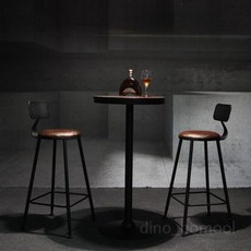 바테이블 원목 우드슬랩 베란다 업소용 수납장 간이 식탁 홈바테이블 식당, 4. 사각상판+의자3개 지름 55