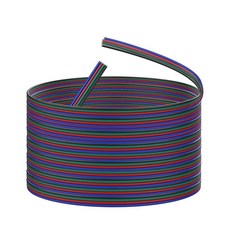 XMSJSIY 4핀 RGB LED 와이어 연장 케이블 22AWG 4코어 스트립 커넥터 전기 라인 3528 5050 리본 램프 테이프 라이트-16m52피트