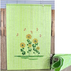 중국집 식당 자연 통풍 환기 햇빛 시선차단 문발 출입구커튼 테라스발 발코니가림막