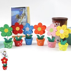 꽃모양 명함 사진 메모 이름표 보관 꽂이 1P, 꽃모양 명함 꽂이1P