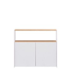 거실 TV 받침대 수납장 템바보드 장식장 다리형 선반 높은 거실장 화이트 인테리어 가구, 1200x300x1086.5mm 오크+화이트