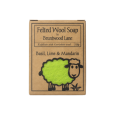 Bruntwood Lane 羊毛氈皂 羅勒、青檸和柑橘, 100g, 1個