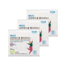 애터미 순한데이 롱팬티라이너 24개입 x 3개, 1세트