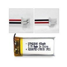 DTP 602040 3.7V 450mAh 튼튼영어 매직펜 배터리 극성 RR, 1개, 1개입