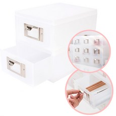 2단서랍장 비품함 나사못정리함 볼트나사 못통 나사함 볼트함 볼트통, 1개