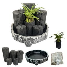 [희망참숯농원] 백송원형 숯가습기 세트 (풍란), 1개