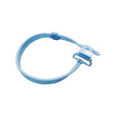 四條100 幸運草矽膠奶嘴鏈 玩具防掉帶 四葉草防掉鏈 玩具繩 防掉帶 寶寶奶嘴鏈 玩具夾 單頭夾 玩具固定帶, 藍色四葉草, 1個