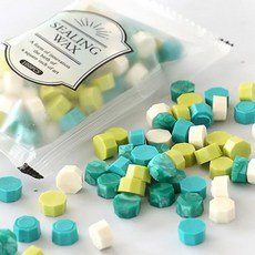 레트로 왁스 씰 컬러 비즈 스카프북 팔각형 봉투 편지 청첩장 DIY 용품 100 개/가방, 1개