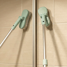 바르텐 길이조절 롱핸들 욕실 바닥 청소솔 가정용, 1개, 그레이