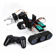 로봇 DIY 키트 RC 탱크 포함 팔 아크릴 Ps2 리모컨 MG996 프로그래밍 자동차 4 Dof
