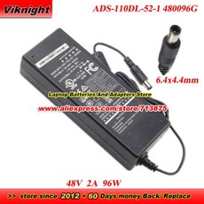 96W ADS-110DL-52-1 480096G 48V 2A AC 어댑터 (Reolink NVR RLN8-410 Amcrest NV4108E Lorex LNR6108 N841, 01 No Power Cord