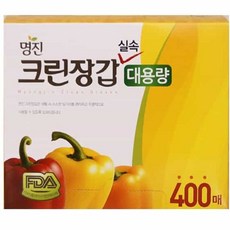 명진 위생장갑 일회용비닐장갑 크린장갑 대용량 400매, 1개, 1개