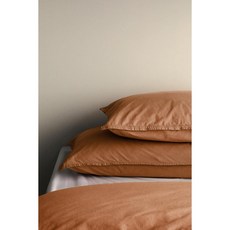 H&M 브랜드관 워시드 코튼 베개커버 러스트 1184176010