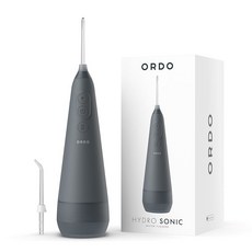 오르도 치아용 물 치실 무선 IPX7 방수 구강 관개기 3가지 압력 설정 휴대용 충전식 전기 소닉 치과 전문가 추천 차콜 그레이