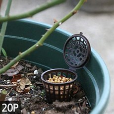 세인화분 비료 바구니 20P - 알비료 바스켓 비료케이스 비료통 거름통 영양제 케이스 자동 비료급여 거름망 비료망 수생 사료 먹이통, 1개, 비료바구니(20P)