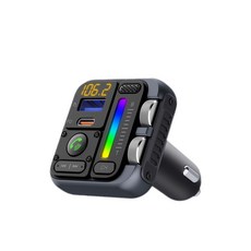 車載藍芽接收器 30W快充 無雜音 MP3播放器 藍牙5.4 車載充電器 車用藍牙 車充 播音樂 藍芽 接收器, 藍芽車用播放器, 黑色, c30