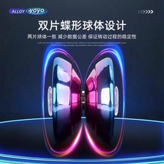 發光悠悠球：入門款兒童自動迴旋溜溜球，合金三軸承設計，適合初學者與男女孩童, 官方正版*【紫色溜溜球】-燈光版彩盒裝,新手易上手\七彩炫酷燈光\耐用合金材質, 1個