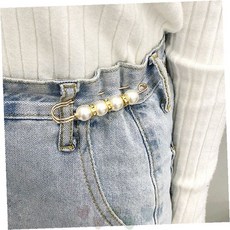 의류 장식 진주 브로치 클립 겸용 패션 액세서리 가방 스카프 고정 포인트, 1개, 블랙1P