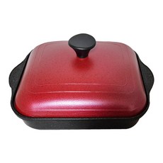 키친아트 다용도 매직팬 전골 고구마 냄비 사각 팬 직화냄비, 1개, 28cm