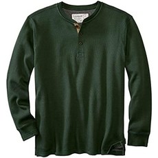 Legendary 화이트tails 남성용 헨리 셔츠 긴소매 고중량 이중 보온 레이어 카키 XL_148658, XXL 톨_148658, 마운틴 뷰