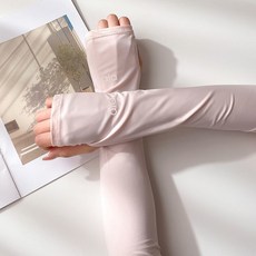 防曬袖套 冰袖女防曬防紫外線冰絲袖套防曬袖套開車戶外騎行加大加長冰袖, FZT-ala【粉色】新款冰絲袖套, 1個