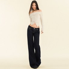 25th ootd!｜美式復古闊腿牛仔褲秋冬新款低腰顯瘦寬鬆直筒拖地褲