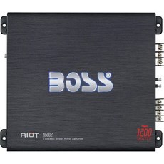 BOSS 오디오 시스템 R6002 라이엇 시리즈 자동차 스테레오 앰프 - 1200 고출력 2채널 클래스 AB 24옴 로우하이 레벨 입력 하이로우 패스 크로스오버 풀 레인지 브리, 1200W 2 Channel
