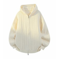 남성 용후드 스트 라이프 니트 루즈핏 봄가을 데일리 패션리룩