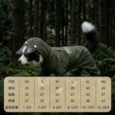 寵物雨衣夏季雨天中小型犬衣服防水全包壓膠狗狗衝鋒雨衣, 綠色, 1個