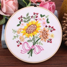 프랑스자수 DIY 패키지, (F20) 프랑스자수_해바라기, 1개