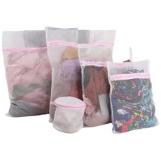 加厚多尺寸圓形洗衣袋 - 衣物洗衣機清潔保護袋, 白色, 1個