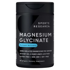 SPORTS RESEARCH 甘胺酸鎂緩釋錠 160毫克 軟膠囊, 1個, 60錠