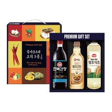 해표 백설 요리 B 전복간장 올리고당 양조식초 명절 선물세트, 1세트, 500ml