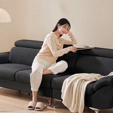 삼익가구 뉴니드 아쿠아텍스 헤드틸팅 스툴 소파, 3인 스툴없음, 딥차콜