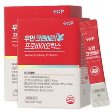 우먼 크랜베리 프로바이오틱스 유산균 미국산 크렌베리 분말 가루, 2세트, 30정