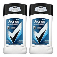 Degree 디그리 울트라 클리어 블랙 앤 화이트 데오드란트 프레쉬 76g 2팩