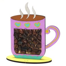 커피콩 메모보드 만들기 1인용 방과후수업 만들기재료 실험세트 만들기용품 사이언스, 1개