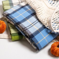 대폭 텐셀 면20수 선염 워싱 라이트 체크 2색 [ KY ]