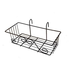 陽台欄杆鐵藝花槽架 壁掛懸掛花盆架 園藝裝飾花架, 古銅色, 1個